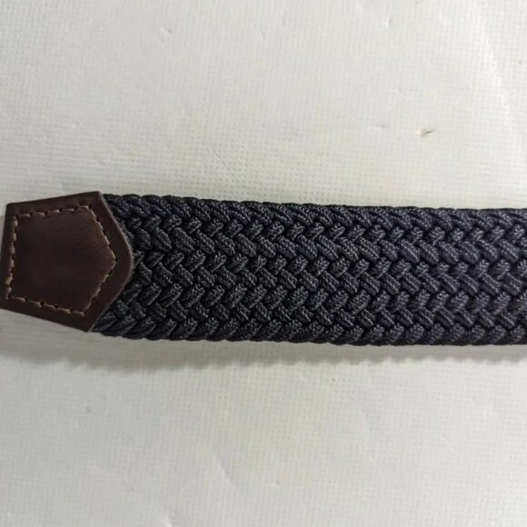 NEW- Mens Flag Ltd. Braided Weaver Belt Navy Solid - Picture 2 of 4